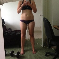 picture of a slimmer woman after fitness training