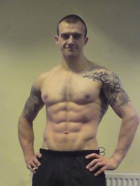 man showing his abs
