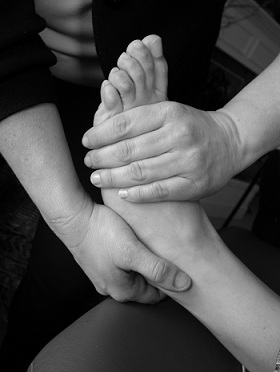 reflexology of a foot