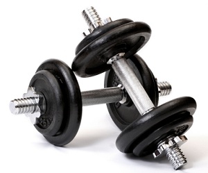 A set of dumbbells